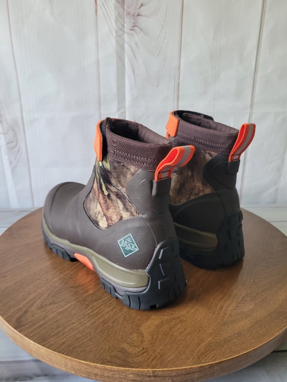 Muck Men’s 7 Mossy Oak Breakup Country Apex Mid Zip Ankle Boot. 100% Waterproof, - Picture 4 of 9